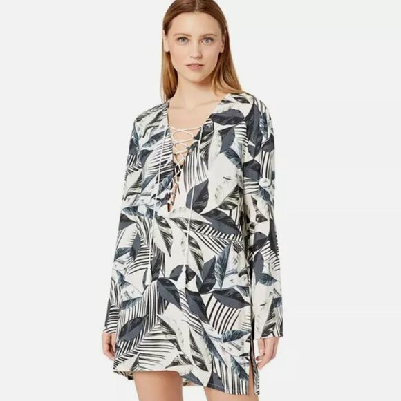 LA BLANCA Moment of Zen Printed Tunic Dress Swim Cover-Up  Size Medium - Picture 1 of 11